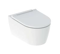 Geberit ONE - WC suspendu avec abattant SoftClose, TurboFlush, blanc mat / chrome brillant 500.202.JT.1