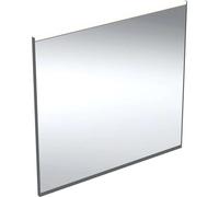 Geberit Miroir lumineux Option Plus Square 75x70 cm – éclairage direct/indirect, noir mat/aluminium