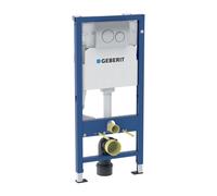 Geberit - Pack Bâti-support Duofix 112cm + Plaque de commande Chrome Delta20 + fixations murales (458.134.21.3)