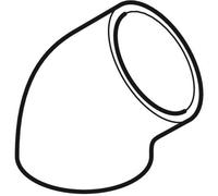 Geberit PE Coudes 45° 50 mm, 1 Pièce