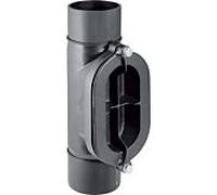 Geberit Pe pièce de nettoyage 367454161 DN 100, 90 degrés, avec ouverture de service ovale, PE-HD