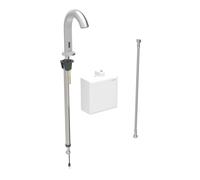 Geberit Piave - Commande électronique de chasse d'eau, alimentation par pile, easy to clean, inox brossé 116.163.SN.1