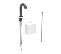 Geberit Piave - Commande électronique de chasse d'eau, alimentation par pile, easy to clean, noir mat 116.163.14.1