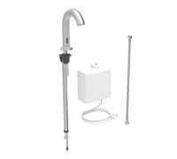Geberit Piave - Commande électronique de chasse d'eau, alimentation secteur, easy to clean, inox brossé 116.161.SN.1