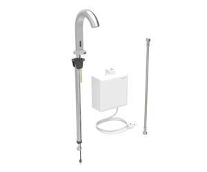 Geberit Piave - Commande électronique de chasse d'eau, alimentation secteur, easy to clean, inox brossé 116.161.SN.1