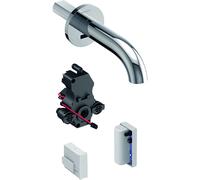 Geberit Piave - Mitigeur de lavabo électronique Plave encastré, sans mélangeur, longueur : 22 cm, alimentation par le générateur, chrome 116.285.21.1