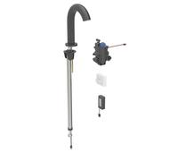 Geberit Piave - Mitigeur de lavabo électronique thermostatique, alimentation par pile, easy to clean, noir mat 116.188.14.1