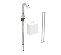 Geberit Piave - Mitigeur de lavabo thermostatique électronique, alimentation par piles, easy to clean, inox brossé 116.168.SN.1