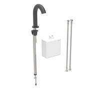 Geberit Piave - Mitigeur de lavabo thermostatique électronique, alimentation par piles, easy to clean, noir mat 116.168.14.1