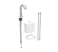 Geberit Piave - Mitigeur de lavabo thermostatique électronique, alimentation secteur, easy to clean, inox brossé 116.167.SN.1