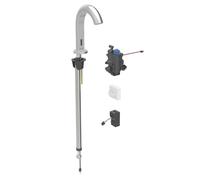 Geberit Piave - Mitigeur de lavabo thermostatique électronique, alimentation secteur, easy to clean, inox brossé 116.187.SN.1