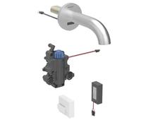Geberit Piave - Mitigeur de lavabo thermostatique électronique encastré, alimentation secteur, easy to clean, inox brossé 116.268.SN.1