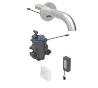 Geberit Piave - Mitigeur de lavabo thermostatique électronique encastré, alimentation secteur, easy to clean, inox brossé 116.288.SN.1