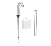 Geberit Piave - Mitigeur électronique de lavabo, alimentation par pile, easy to clean, inox brossé 116.164.SN.1