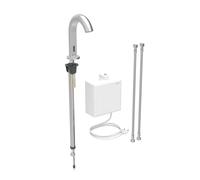 Geberit Piave - Mitigeur électronique de lavabo, alimentation par pile, easy to clean, inox brossé 116.162.SN.1