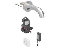Geberit Piave - Mitigeur électronique de lavabo encastré, alimentation par pile, easy to clean, inox brossé 116.264.SN.1