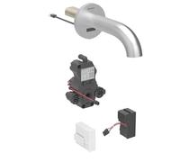 Geberit Piave - Mitigeur électronique de lavabo encastré, alimentation secteur, easy to clean, inox brossé 116.282.SN.1