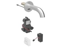 Geberit Piave - Mitigeur électronique de lavabo encastré, alimentation secteur, easy to clean, inox brossé 116.262.SN.1