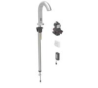 Geberit Piave - Robinet de lavabo électronique, alimentation par pile, easy to clean, inox brossé 116.183.SN.1