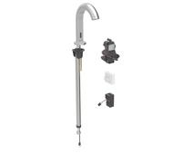 Geberit Piave - Robinet de lavabo électronique, alimentation secteur, easy to clean, inox brossé 116.181.SN.1