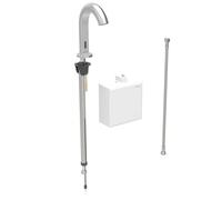 Geberit Piave - Robinet de lavabo électronique, alimenté par générateur, easy to clean, Bluetooth, inox brossé 116.165.SN.1
