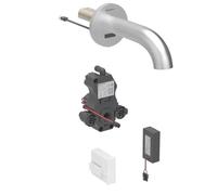 Geberit Piave - Robinet de lavabo électronique encastré, pour eau froide, alimentation par pile, easy to clean, inox brossé 116.283.SN.1