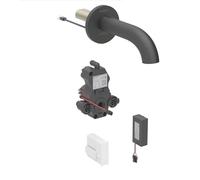 Geberit Piave - Robinet de lavabo électronique encastré, pour eau froide, alimentation par pile, easy to clean, noir mat 116.284.14.1