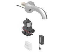 Geberit Piave - Robinet de lavabo électronique encastré, alimentation par pile, easy to clean, inox brossé 116.263.SN.1