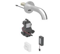 Geberit Piave - Robinet de lavabo électronique encastré, pour eau froide, alimentation par pile, easy to clean, inox brossé 116.284.SN.1