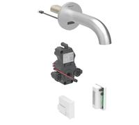 Geberit Piave - Robinet de lavabo électronique encastré, alimenté par générateur, easy to clean, inox brossé 116.265.SN.1