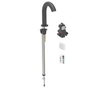 Geberit Piave - Robinet de lavabo électronique, pour eau froide, alimenté par générateur, easy to clean, noir mat 116.185.14.1