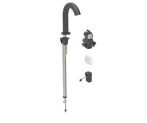 Geberit Piave - Vanne électronique de lavabo, pour eau froide, alimentation secteur, easy to clean,noir mat 116.181.14.1