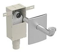 Geberit piège à odeurs Geberit 151121001 d = 50 / 56mm, boîte d'installation murale et kit préfabriqué, horizontal, acier inoxydable