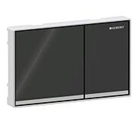 Geberit Plaque d'actionnement Omega 60 Square 115081SJ1 Verre noir, pour réservoirs Omega