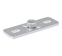Geberit plaque de base 362.851.261 avec la douille filetée 10 M / G 2000 / 2, carrée, deux trous, de l' acier