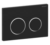 Geberit Plaque de commande Omega20, pour rinçage 2 volumes, 115.085.14.1, Couleur: Laqué noir mat