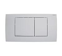 Geberit Plaque de déclenchement Twinline 115899JQ1 peinte en chrome mat, facile à nettoyer, pour double chasse