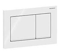 Geberit Plaque de recouvrement Omega 20 Square 115080KJ1 blanc - chromé - blanc, pour 2 volumes de chasse