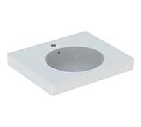 Geberit Preciosa II lavabo 123260000 60 x 50 cm, blanc, avec trou pour robinetterie et trop-plein
