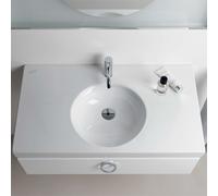 Geberit Preciosa II lavabo 123290000 60 x 50 cm, blanc, avec trou pour robinetterie et trop-plein