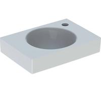 Geberit Preciosa II - Lave-mains 40x28x10 cm, trou pour robinetterie à droite, sans trop-plein, blanc 273240000