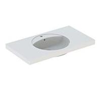 Geberit Preciosa lavabo 124200600 blanc avec KeraTect, avec trou pour robinetterie et trop-plein