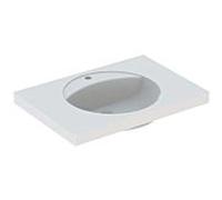 Geberit Preciosa lavabo 124283600 blanc avec KeraTect, avec trou pour robinetterie, sans trop-plein