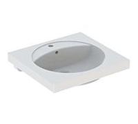 Geberit Preciosa lavabo 253200000 60 x 55 cm, blanc, avec trou pour robinetterie et trop-plein