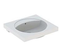 Geberit Preciosa lavabo 253220000 60 x 55 cm, blanc, sans trou pour robinetterie, avec trop-plein