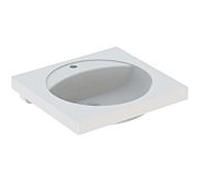 Geberit Preciosa lavabo 253230000 60 x 55 cm, blanc, avec trou pour robinetterie, sans trop-plein