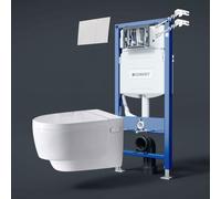 Geberit Premium Ensemble de WC douche - AquaClean Mera avec Duofix & Sigma70, Premium Bundle
