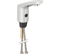 Geberit Public - Robinet de lavabo électronique, avec mitigeur, alimentation par pile, chrome brillant 116.245.21.1
