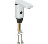 Geberit Public - Robinet de lavabo électronique, avec mitigeur, alimentation par pile, chrome brillant 116.246.21.1