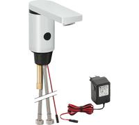 Geberit Public - Robinet de lavabo électronique, avec mitigeur, alimentation réseau, chrome brillant 116.146.21.1